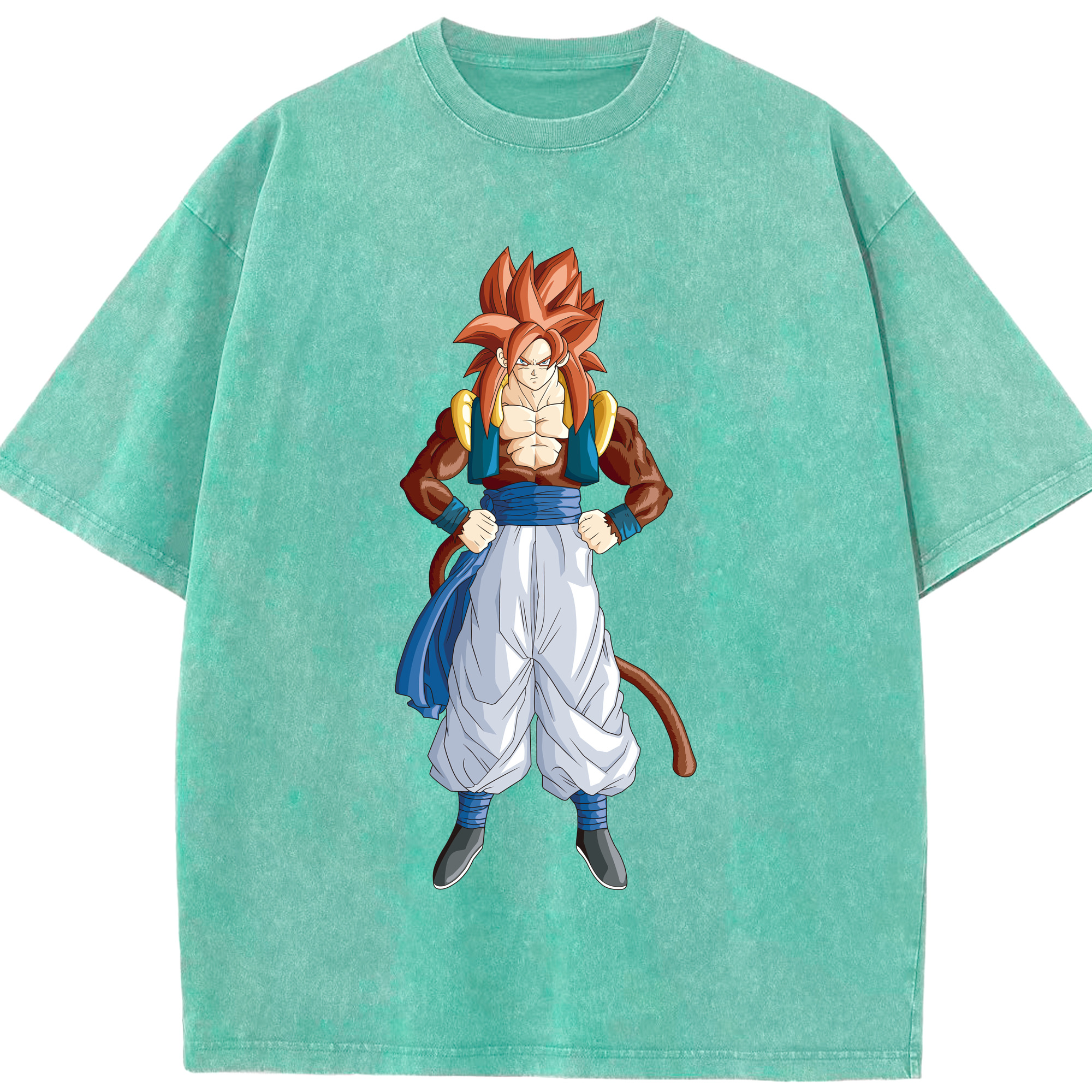 （画像用） ドラゴンボール 孫悟空（そん ごくう）Son Goku カカロット DRAGON BALL Kakarotto 綿100% ヴィンテージ風 半袖Tシャツ（フロントプリント）